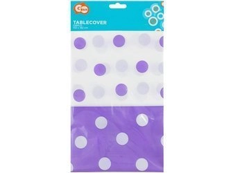 Obrus foliowy Groszki (lawendowe), 132 cm x 182 cm PF-OGLA