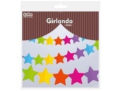 Girlanda papierowa "Kolorowe gwiazdki", 360x18x18cm PF-GPKG