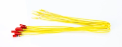 e zapałka spArkcontrol - zapalnik (zapłonnik) pirotechniczny typu ematch EM-YEL-50R/T żółty -> czerwony - 50cm -  opak: 10 szt