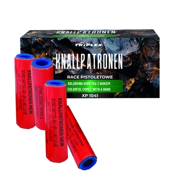 Race pistoletowe KNALLPATRONEN XP1041 - kolorowa kometka z salutem - 50 sztuk (całe opakowanie)