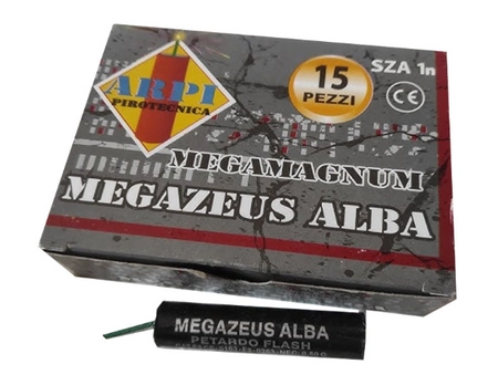 Petardy MEGAZEUS ALBA - 0,5g NEC/szt - 15 sztuk (całe opakowanie)