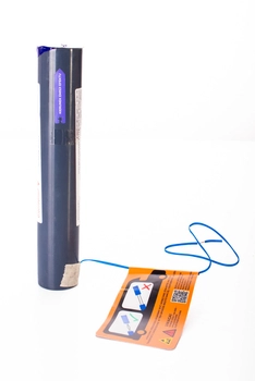 Mina dymna z zapalnikiem SM40 - Pirotechnika Manna - niebieski