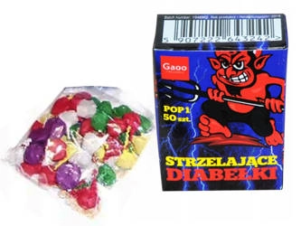 Strzelajace diabełki GAOO POP1 - 50 sztuk