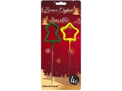 Zimne Ognie Gwiazda i Choinka TXF443 - 4 sztuki