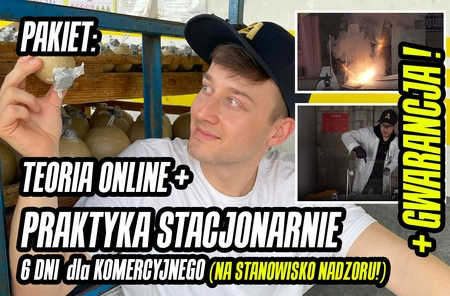 PAKIET: Kurs pirotechniki widowiskowej - TEORIA ONLINE + 6 DNI PRAKTYCZNE - pakiet dla komercyjnego zawodowca (uprawnienia do czynienia nadzoru - wariant rozbudowany)