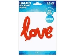 Balon foliowy "Napis LOVE", czerwony, 68 cm FG-K68NLO