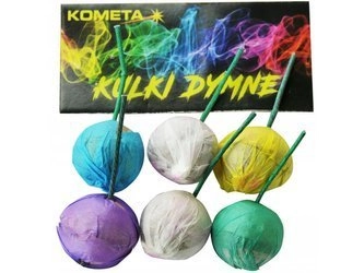 Kolorowe Kulki Dymne P0025 - 6 sztuk