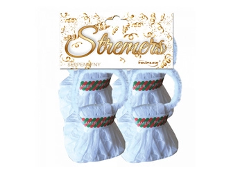 Serpentyny rzucane Białe TXK162-6 - 4 sztuki