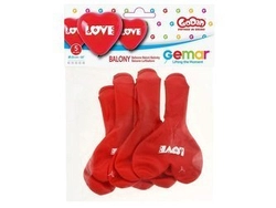 Balony Premium "Love", serca / 5 szt. CRS/P149