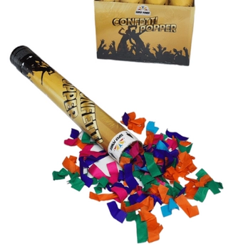Konfetti Pneumatyczne CONFETTI POPPER K38 - Wielobarwne Płatki - 1 sztuka