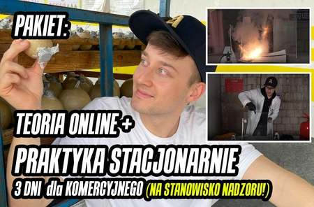 PAKIET: Kurs pirotechniki widowiskowej - TEORIA ONLINE + 3 DNI PRAKTYCZNE - pakiet dla komercyjnego zawodowca (uprawnienia do czynienia nadzoru - wariant express)
