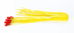 e zapałka spArkcontrol - zapalnik (zapłonnik) pirotechniczny typu ematch EM-YEL-50R/T żółty -> czerwony - 50cm -  opak: 15 szt