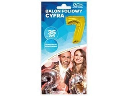 Balon foliowy "Cyfra 7", złota, 35 cm FG-C35Z7