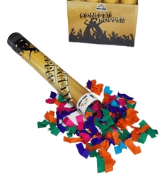 Konfetti Pneumatyczne CONFETTI POPPER K38 - Wielobarwne Płatki - 1 sztuka