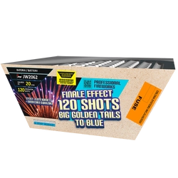 FINALE EFFECT 120 SHOTS: BIG GOLDEN TAILS TO BLUE - JW2062 - 120 strzałów 0.8"