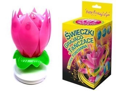 Grająca świeczka JP01 RÓŻOWA