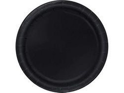 Talerzyki papierowe, czarne, rozm. 18 cm, 8 szt. 3204