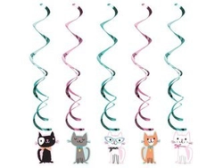 Dekoracja wisząca "Wesołe kotki", 99 cm, 5 szt. PC329403