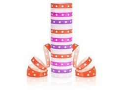 Serpentyna "Groszki i paski różowo-czerwone", 18p/4m PF-SGPRC