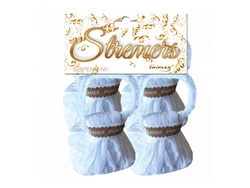 Serpentyny rzucane Białe TXK162-6 - 4 sztuki