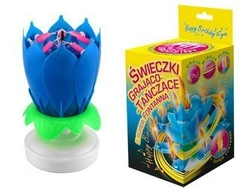 Grająca świeczka JP01 NIEBIESKA