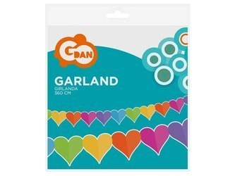 Girlanda papierowa Kolorowe serduszka, 360x17.1x18cm PF-GPKS